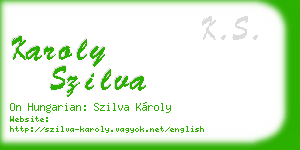karoly szilva business card